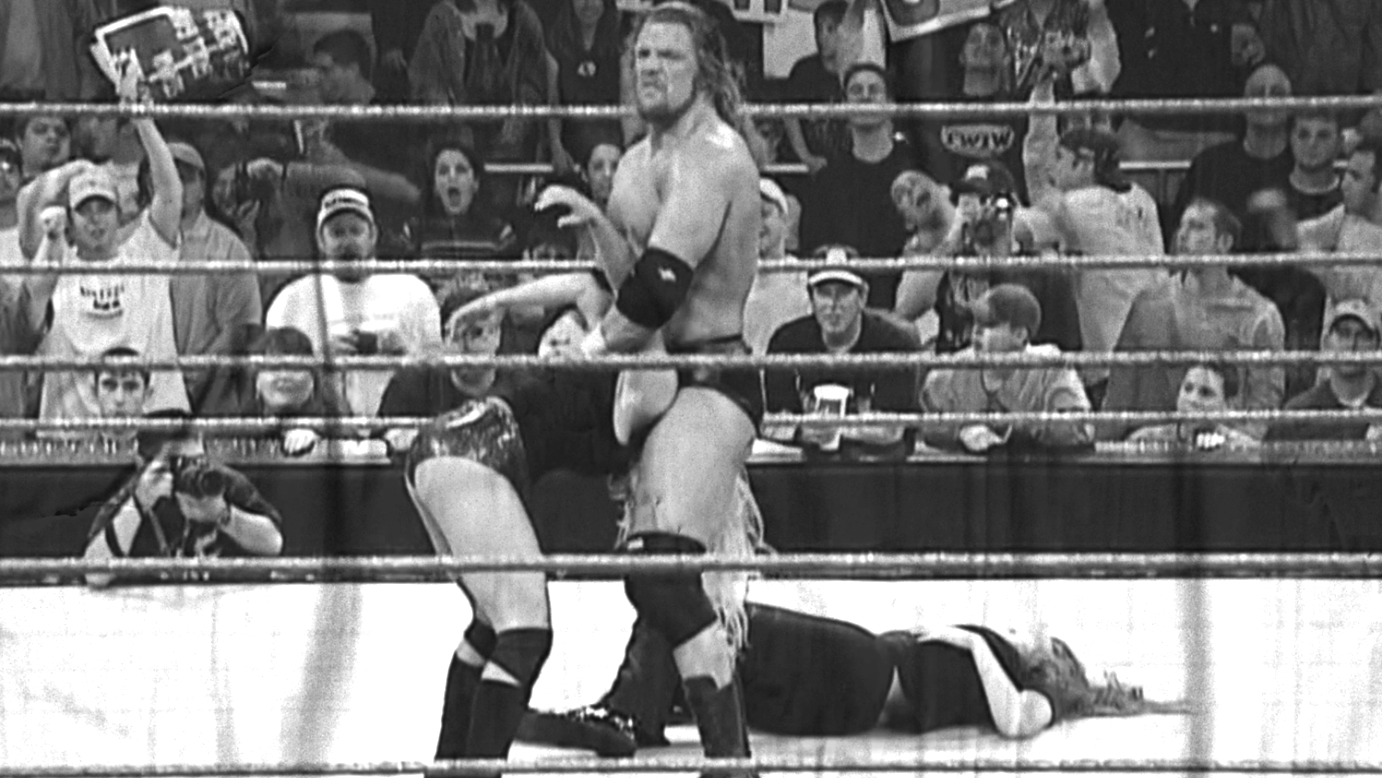 Kurt Angle & Trish Stratus vs. HHH & Stephanie McMahon