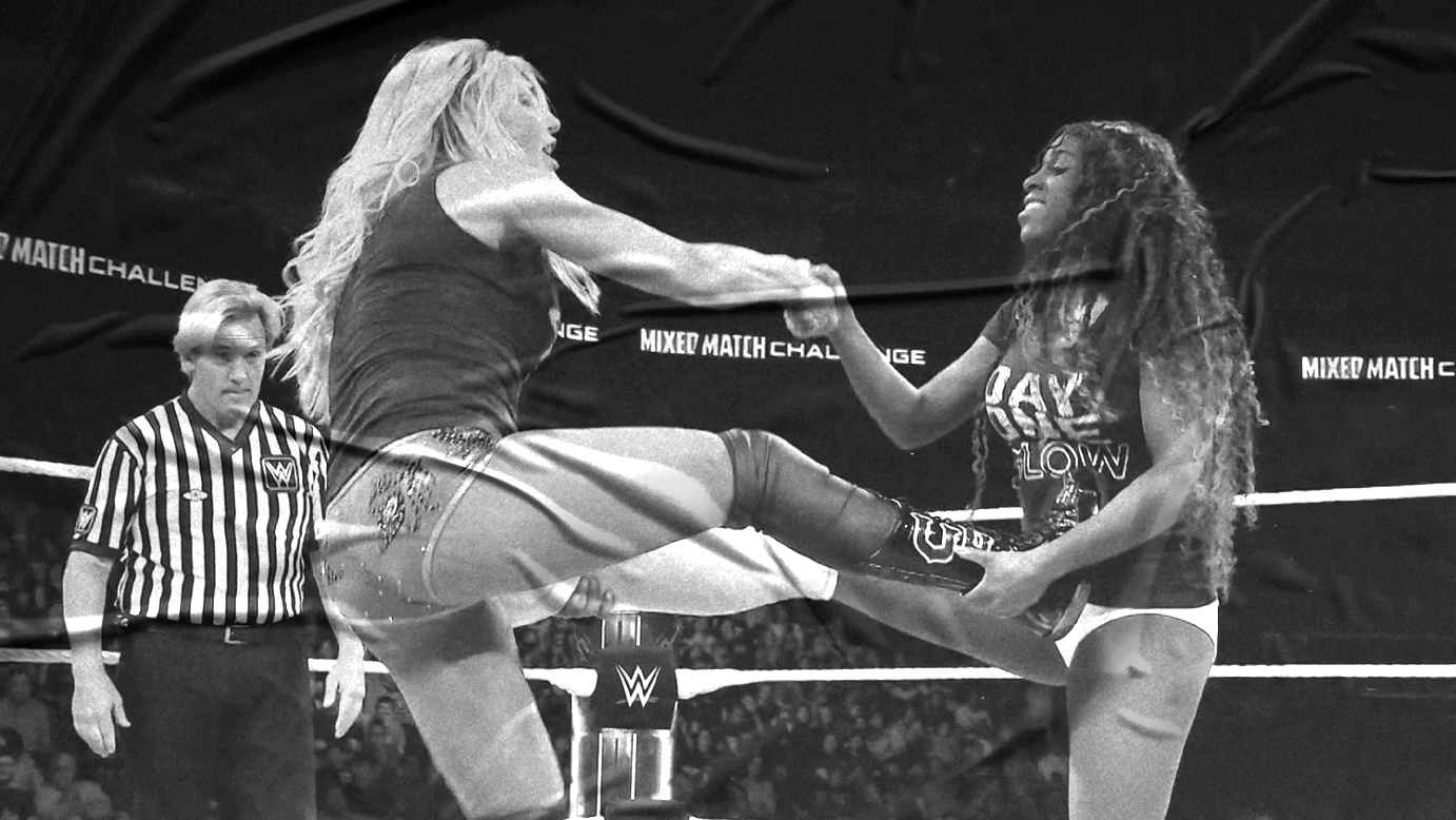 Charlotte & AJ Styles vs. Naomi & Jimmy Uso